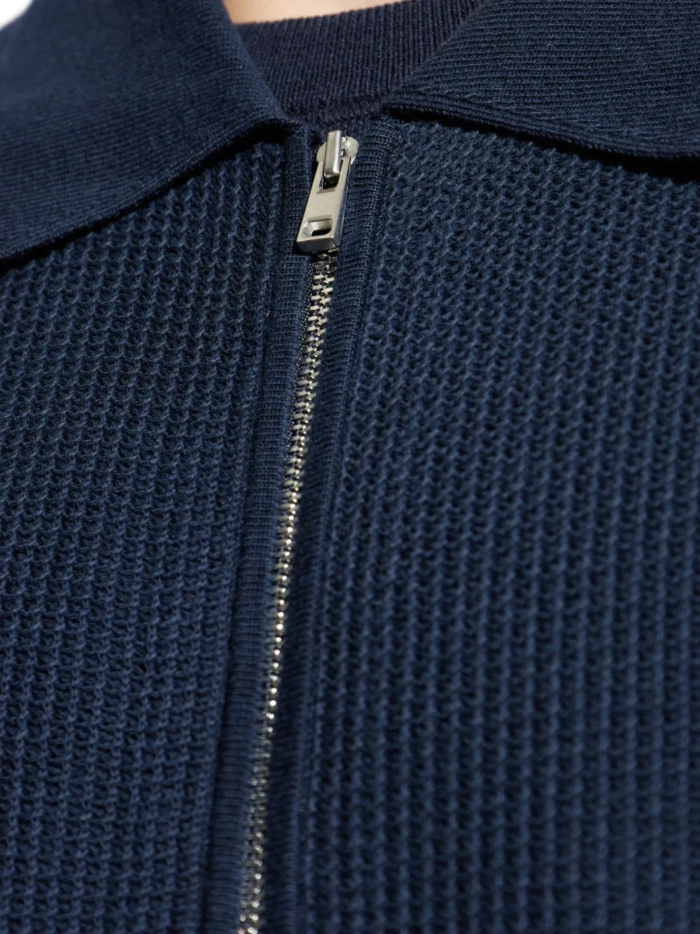 Theory Geribbeld vest met rits Blauw