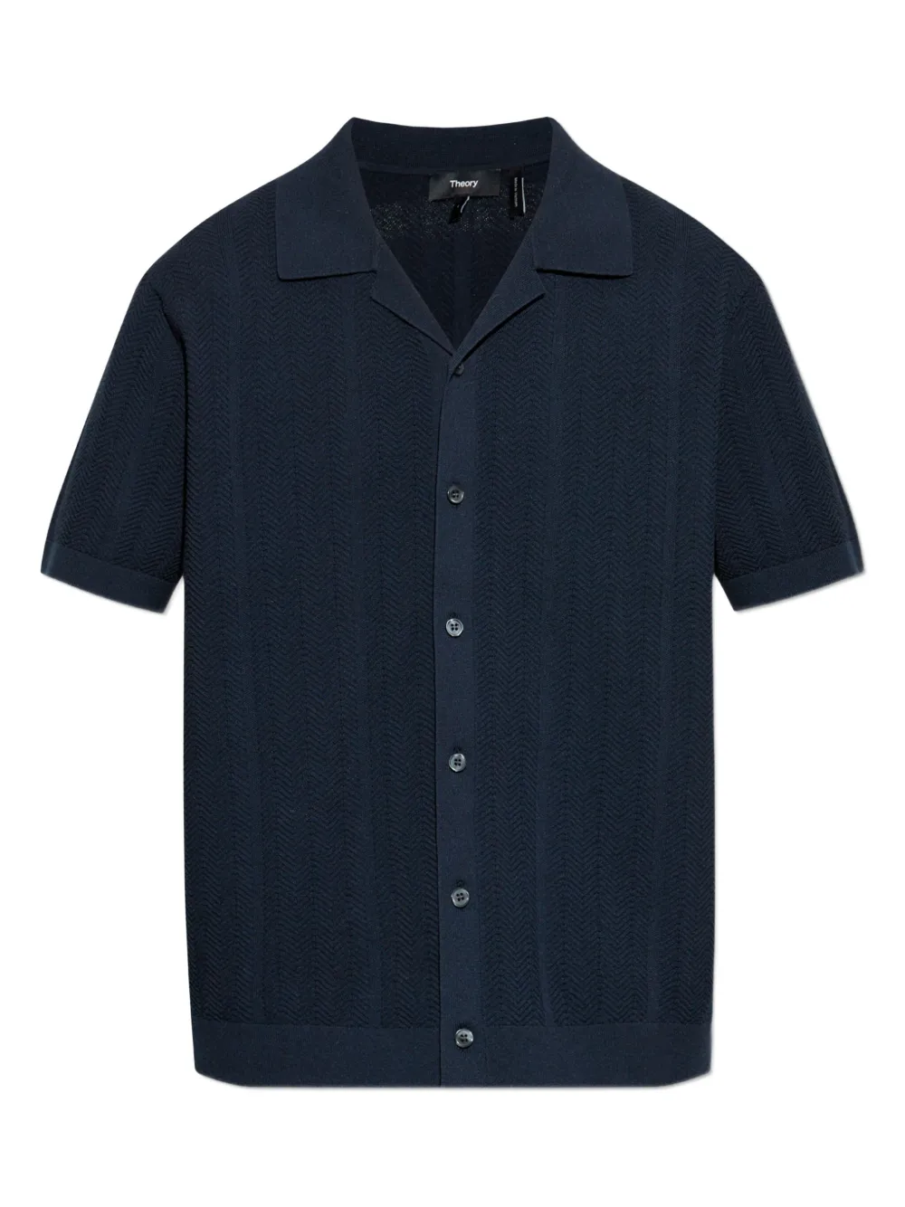Theory textured short-sleeve cardigan | Blue | Image 1