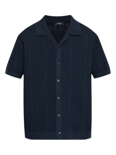 Theory textured short-sleeve cardigan
