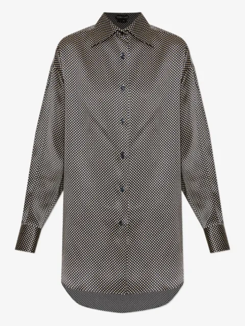 TOM FORD polka dot long-sleeve shirt