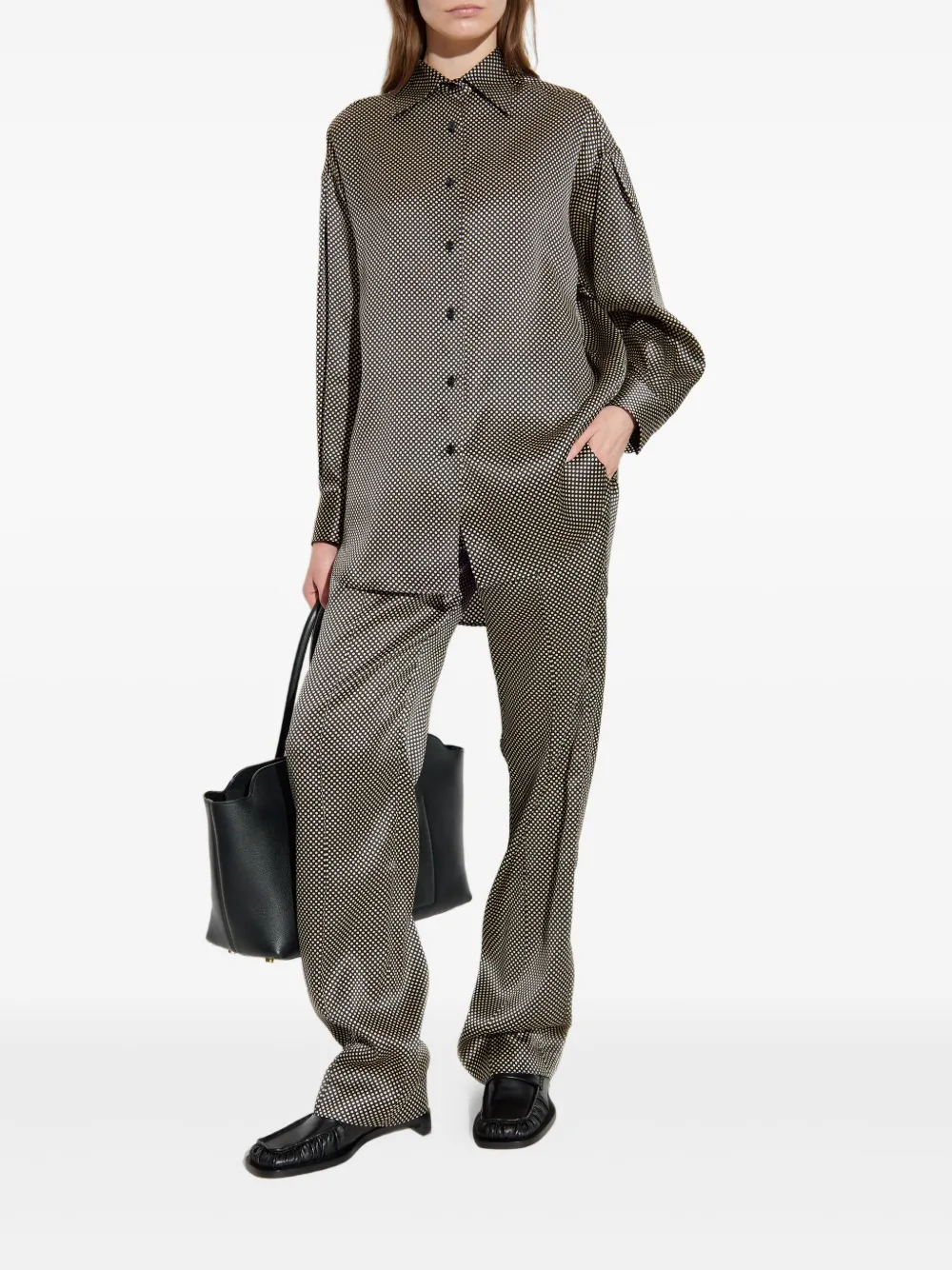 TOM FORD polka dot long-sleeve shirt - Zwart