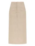 FENDI cotton midi skirt - Neutrals