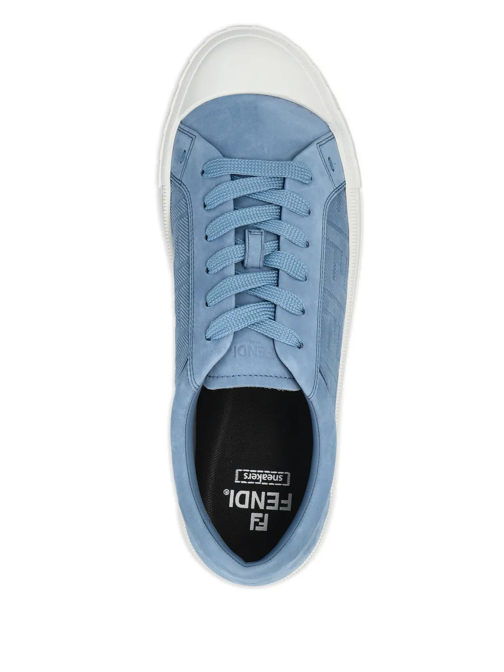 FENDI Domino low-top sneakers met textuur Blauw