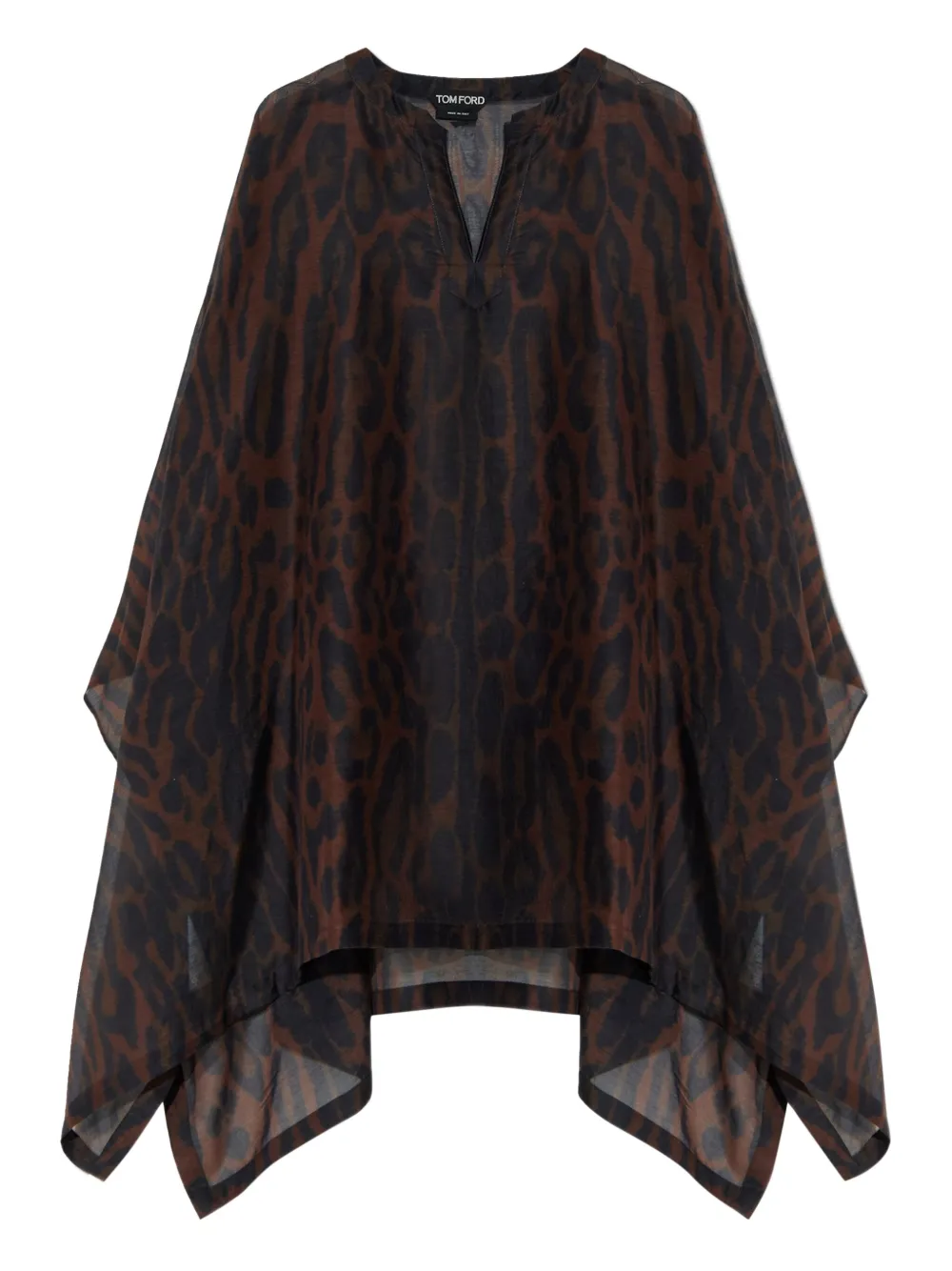 TOM FORD Jurk met luipaardprint Bruin