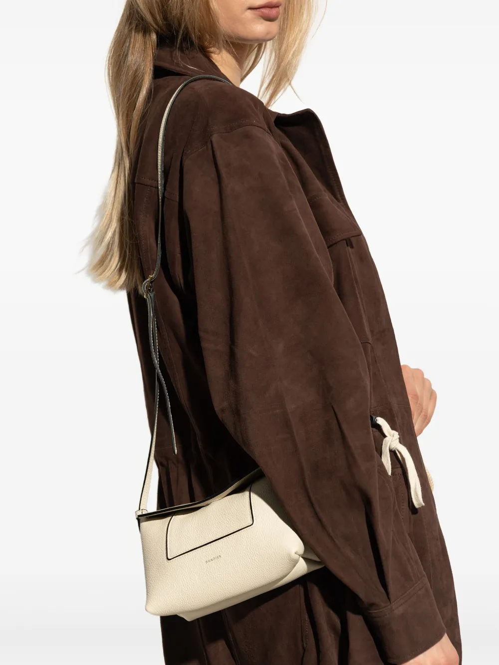 Wandler Penelope leren crossbodytas Beige