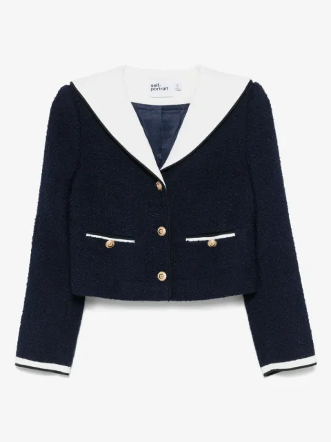 Self-Portrait bouclé cropped jacket