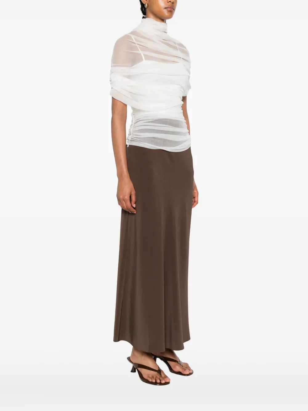 Christopher Esber Gedrapeerde blouse Wit