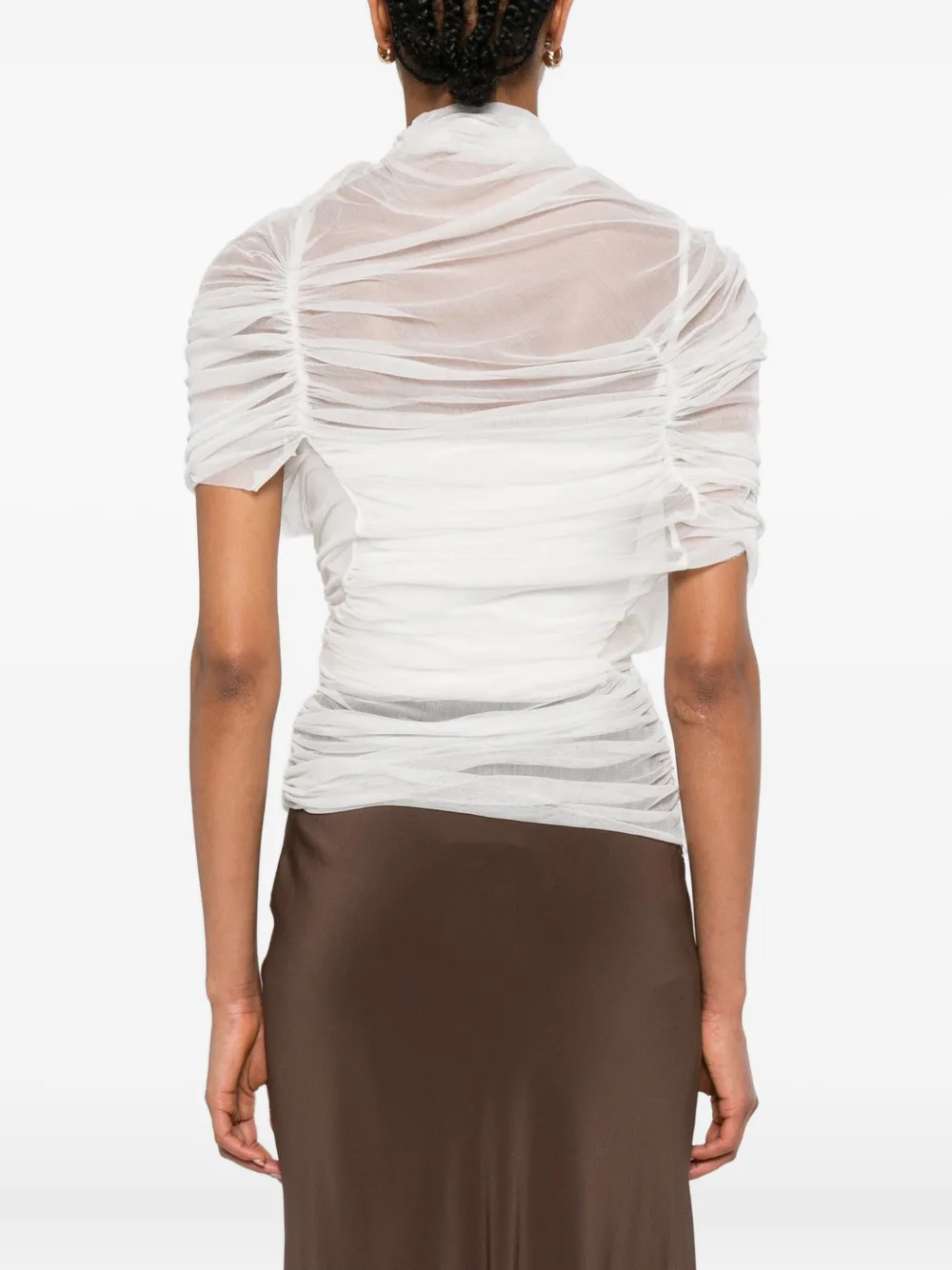 Christopher Esber Gedrapeerde blouse Wit