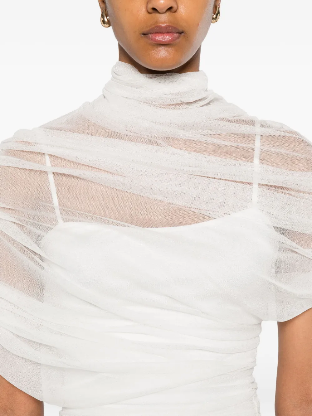 Christopher Esber Gedrapeerde blouse Wit