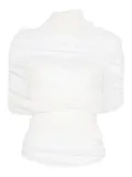 Christopher Esber draped high-neck blouse - White