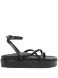 Ancient Greek Sandals 30mm crossover platform sandals - Black