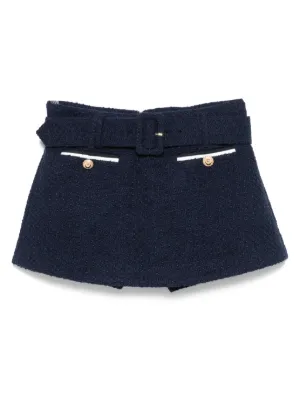 ショートパンツ SELF PORTRAIT Boucle wool skort SELF PORTRAIT(セルフ・ポートレイト) ショートパンツ