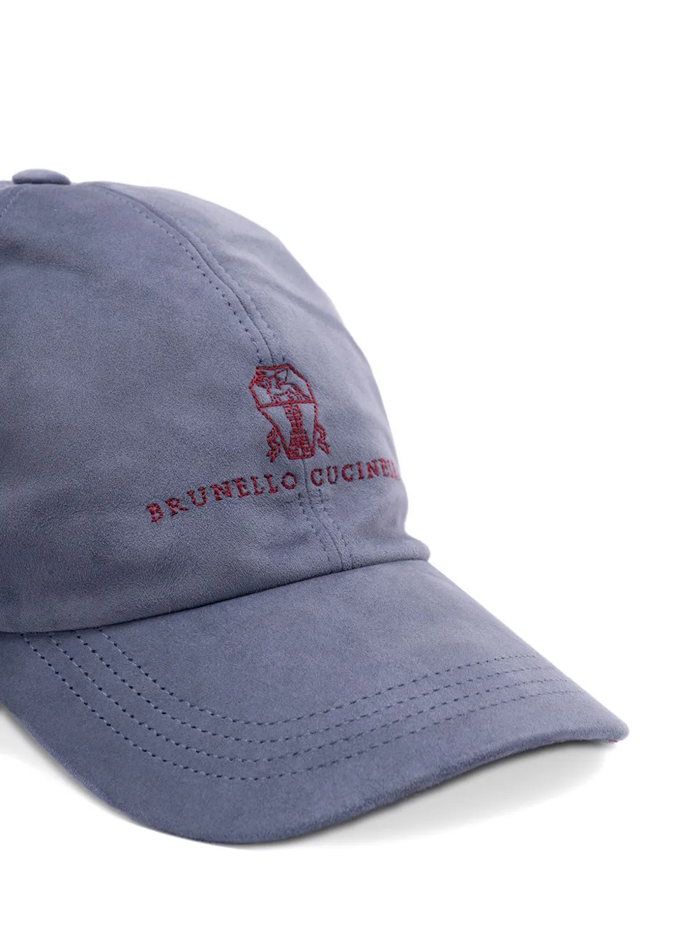 Brunello Cucinelli embroidered logo cap Blauw