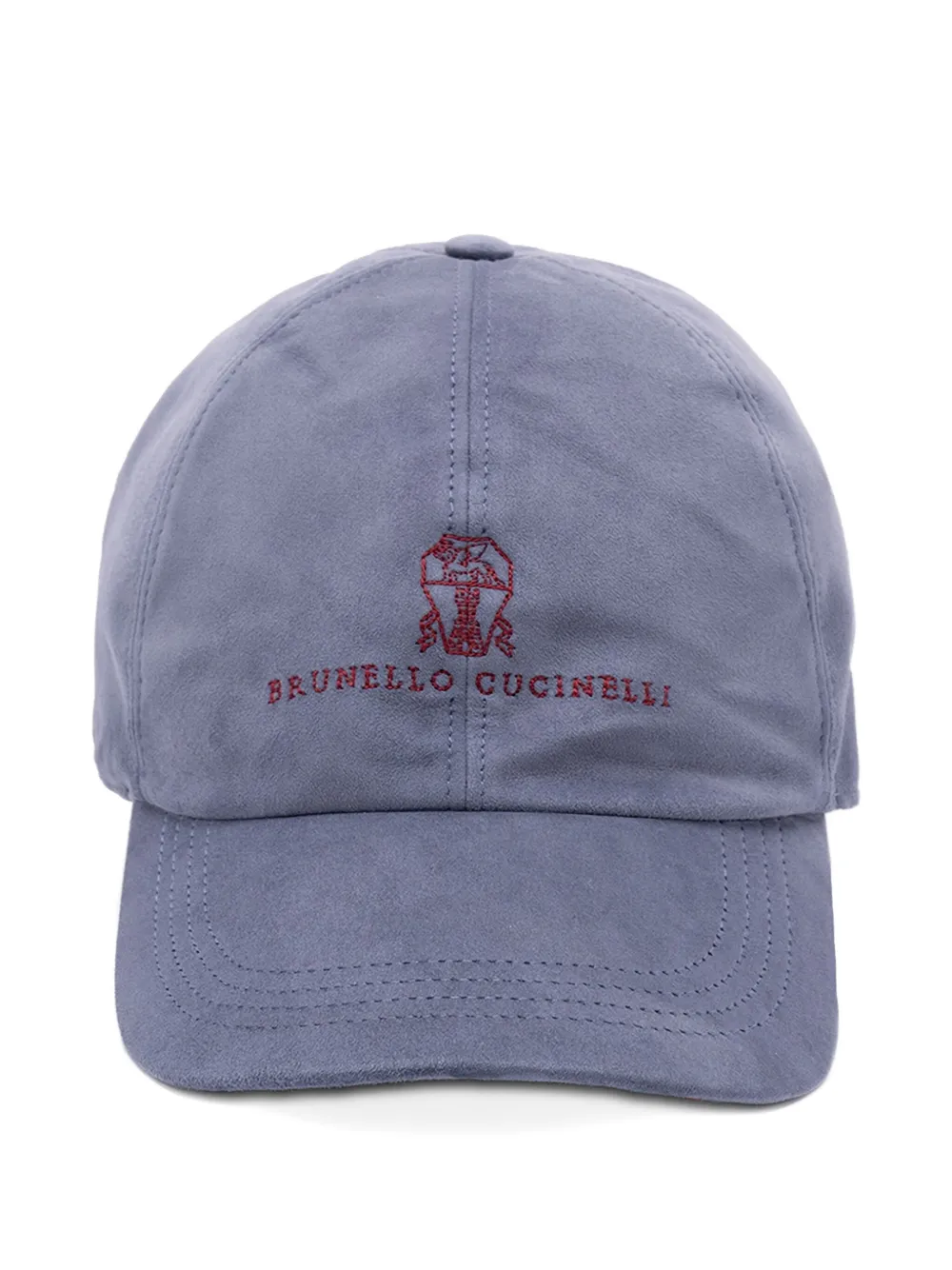 Brunello Cucinelli embroidered logo cap Blauw