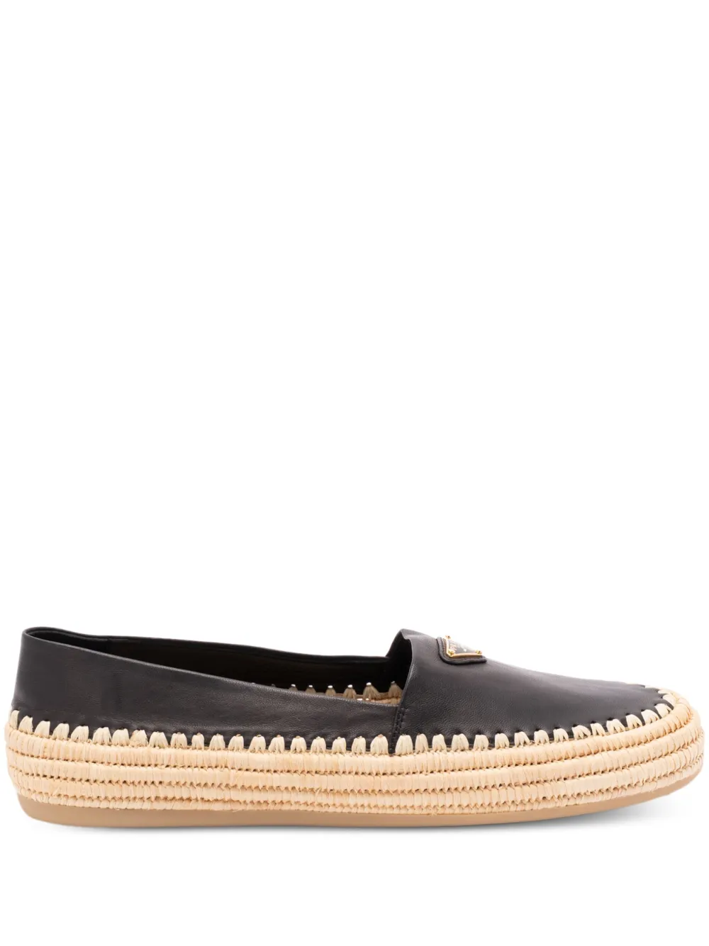 Prada Espadrilles aus Leder | Schwarz | Image 1