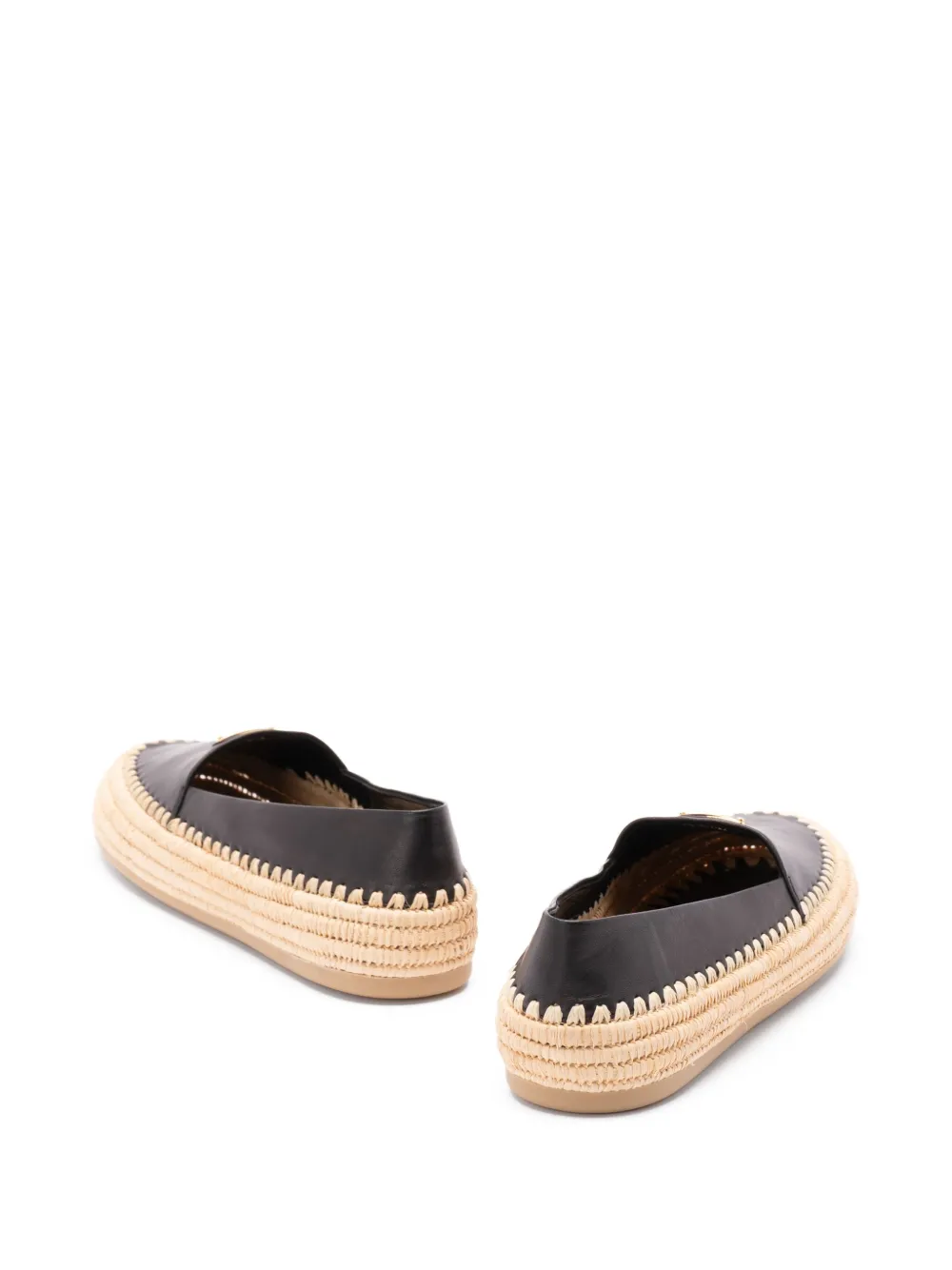 Prada Leren espadrilles Zwart