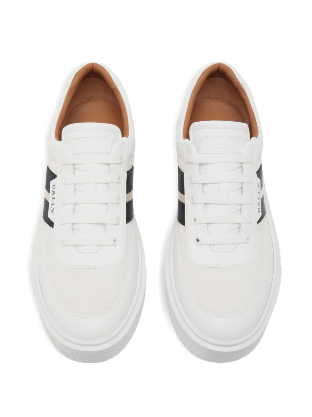 Bally leather stripe-detail sneakers White