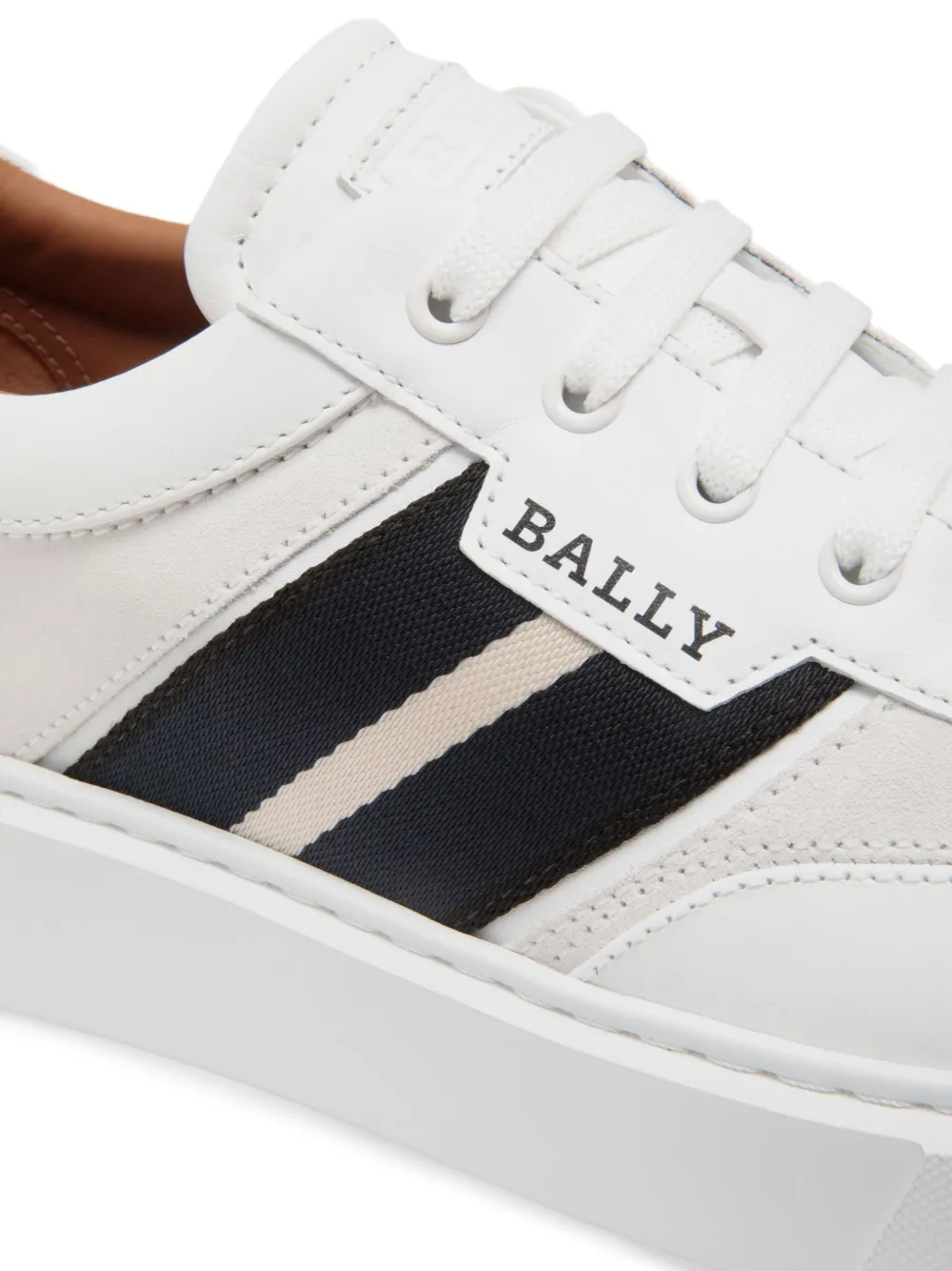 Bally leather stripe-detail sneakers White