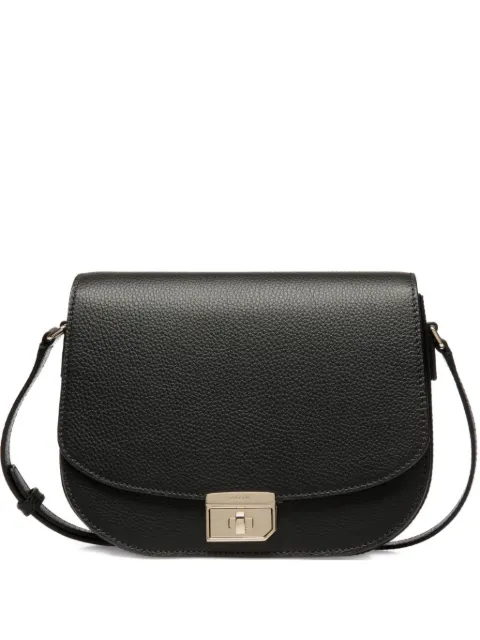 Bally embossed leather flap bag