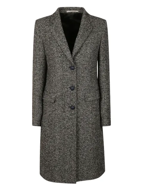 Tagliatore pattern herringbone single breasted coat