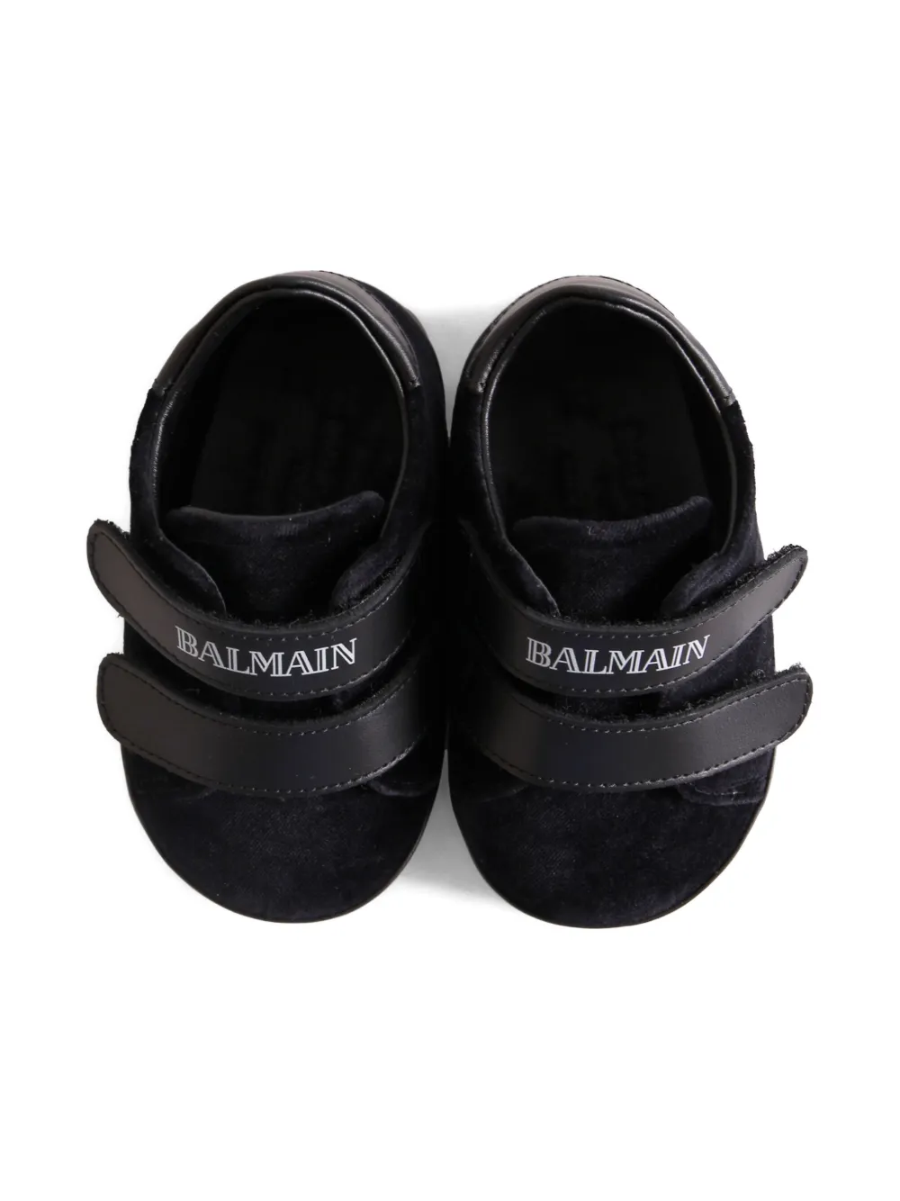 Balmain Kids velvet sneakers Black