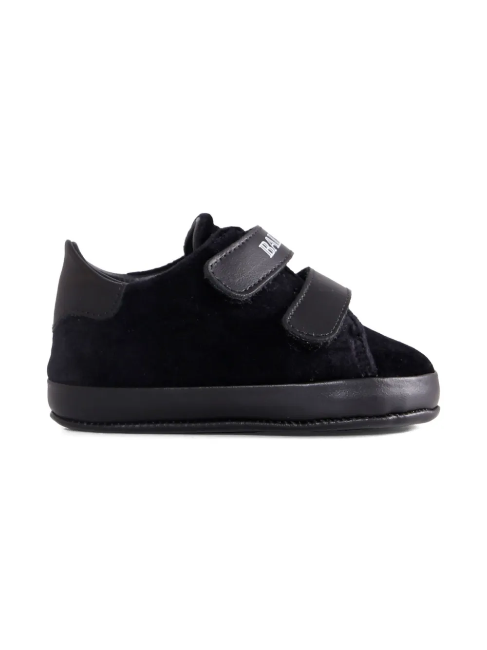 Balmain Kids velvet sneakers - Zwart