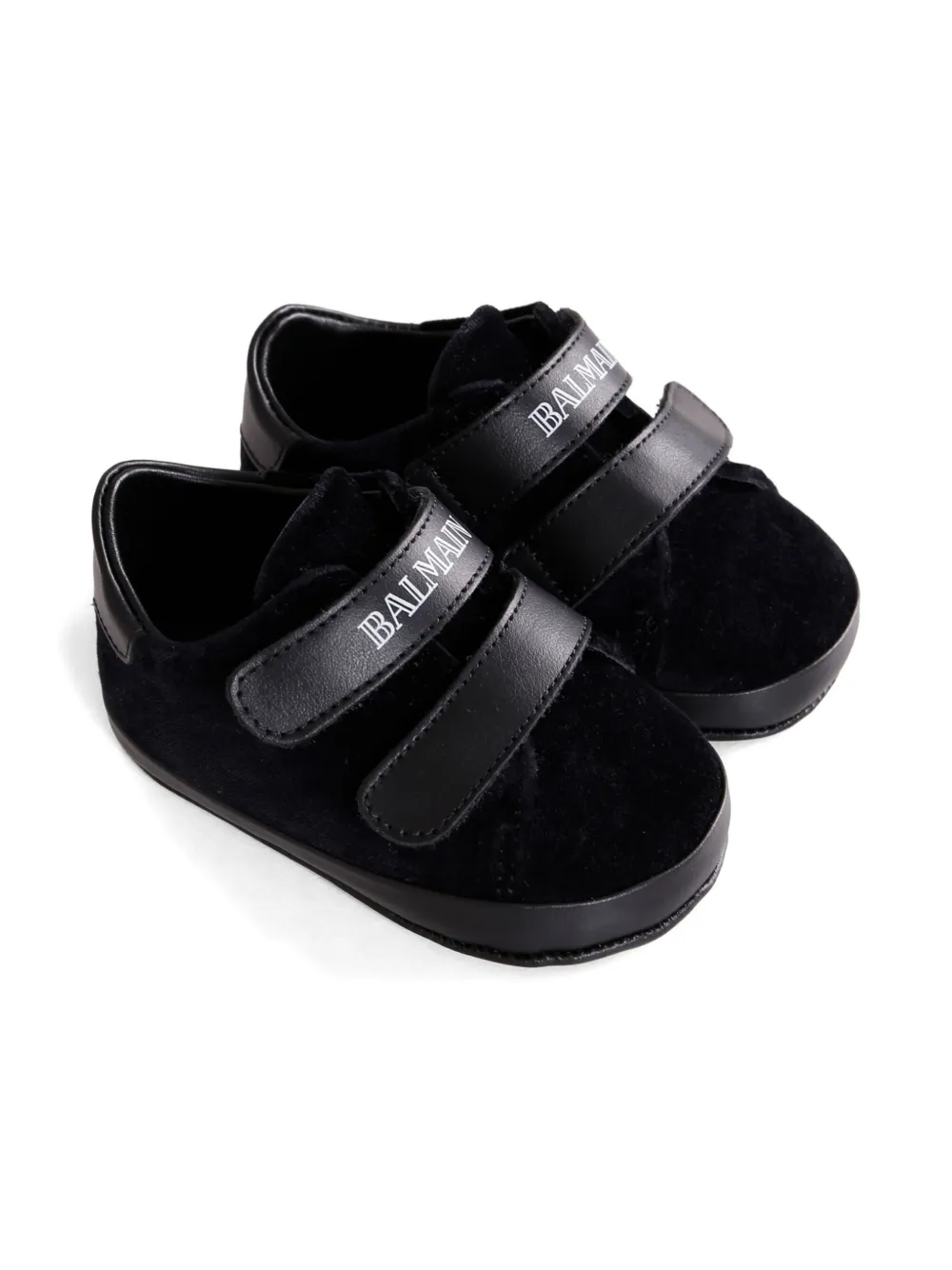Balmain Kids velvet sneakers Black