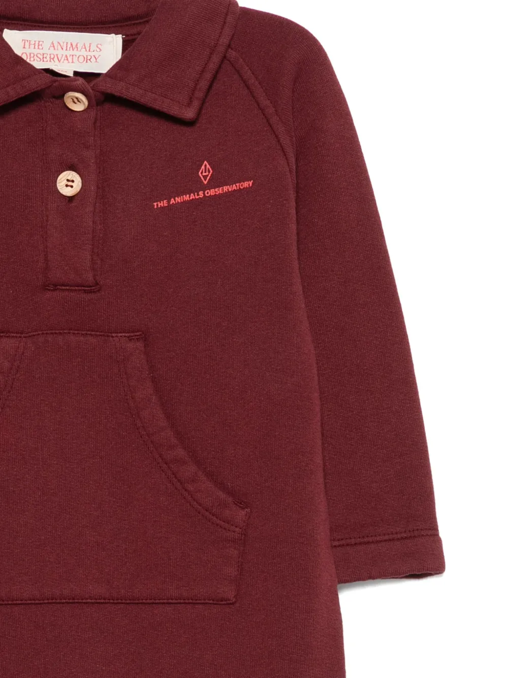 The Animals Observatory Rat Polo-neck Romper In Red