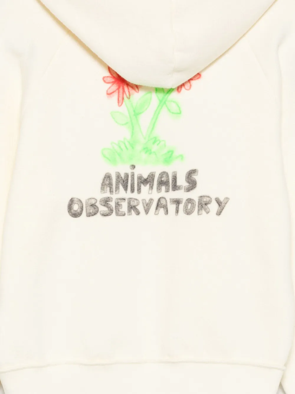 The Animals Observatory Hoodie met logoprint Wit