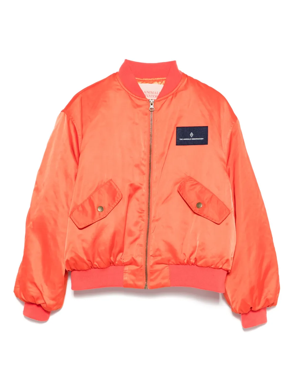 The Animals Observatory logo-patch bomber jacket | Orange | Image 1