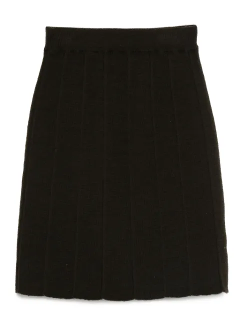 The Animals Observatory logo-patch pleated skirt