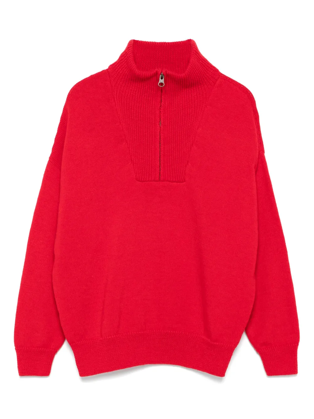 The Animals Observatory zip-up sweater | Red | Image 1