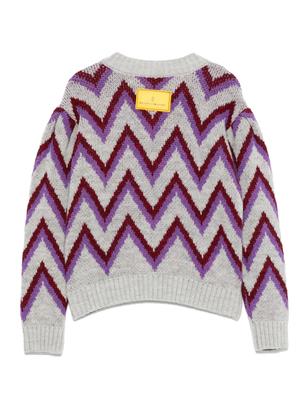 The Animals Observatory Zigzag Motif Sweater In Multi