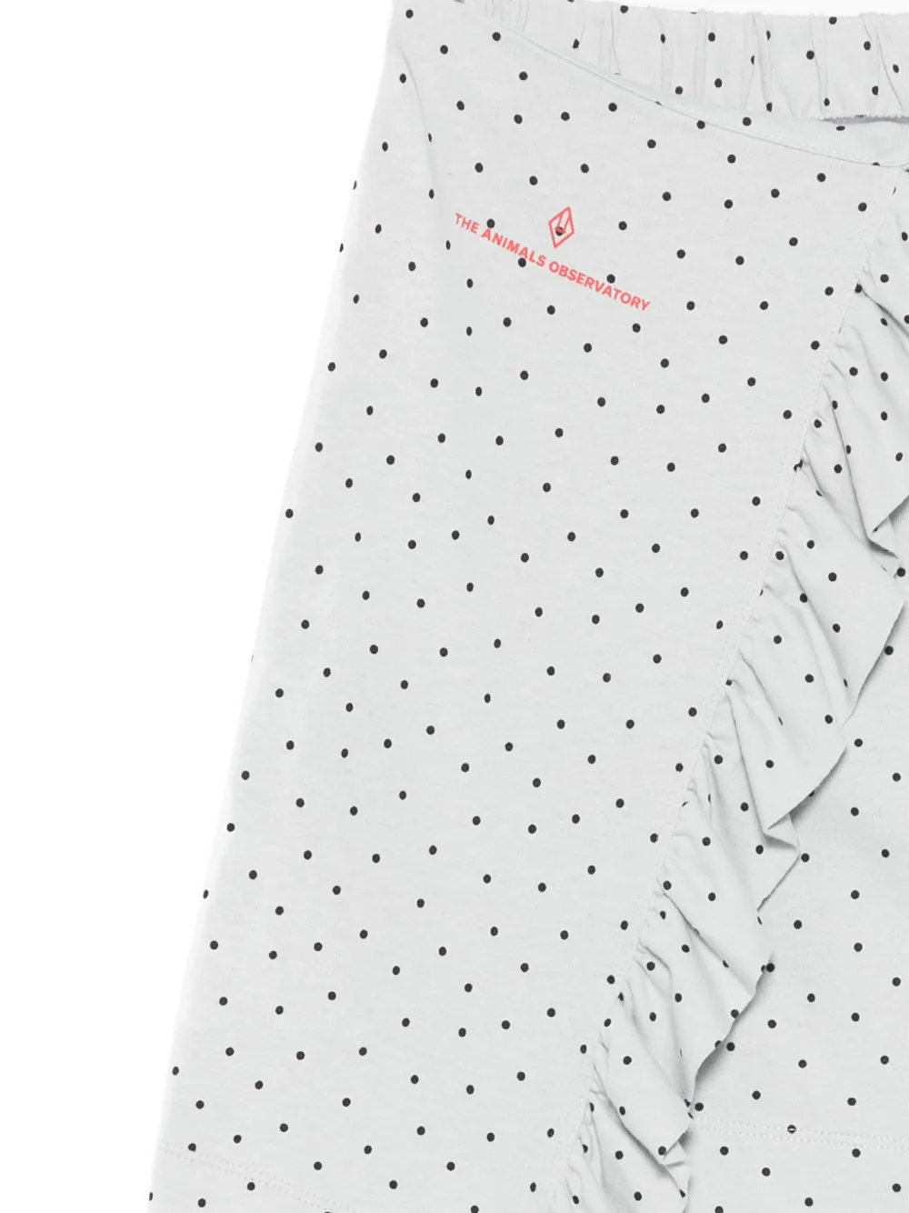 The Animals Observatory Polka-dot Ruffled Skirt In White