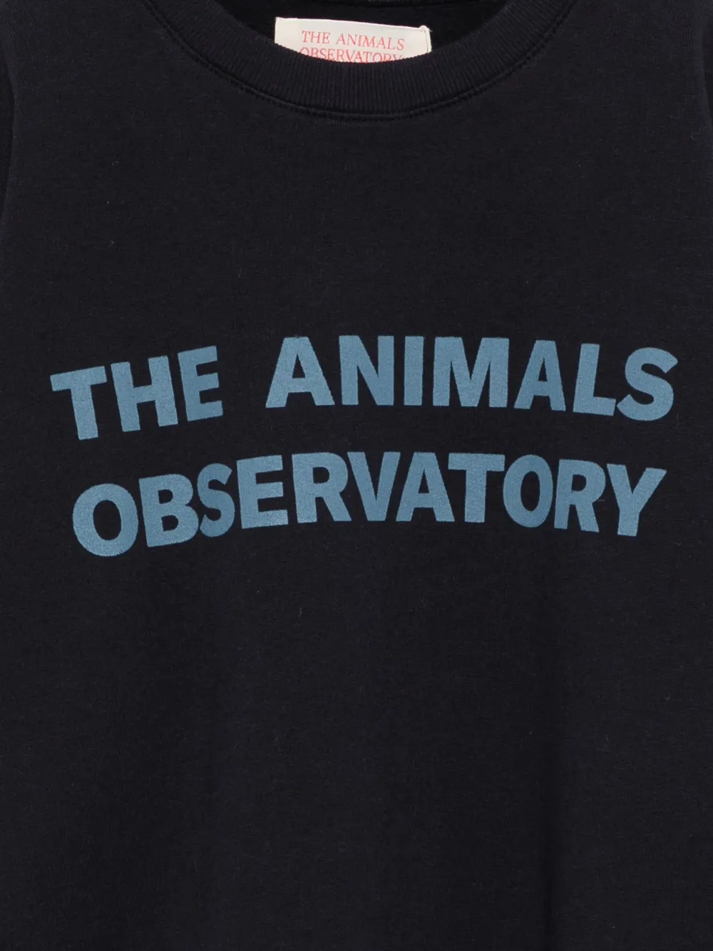 The Animals Observatory Leo sweater met logoprint Blauw