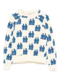 The Animals Observatory Shark figure-print sweatshirt - Yellow