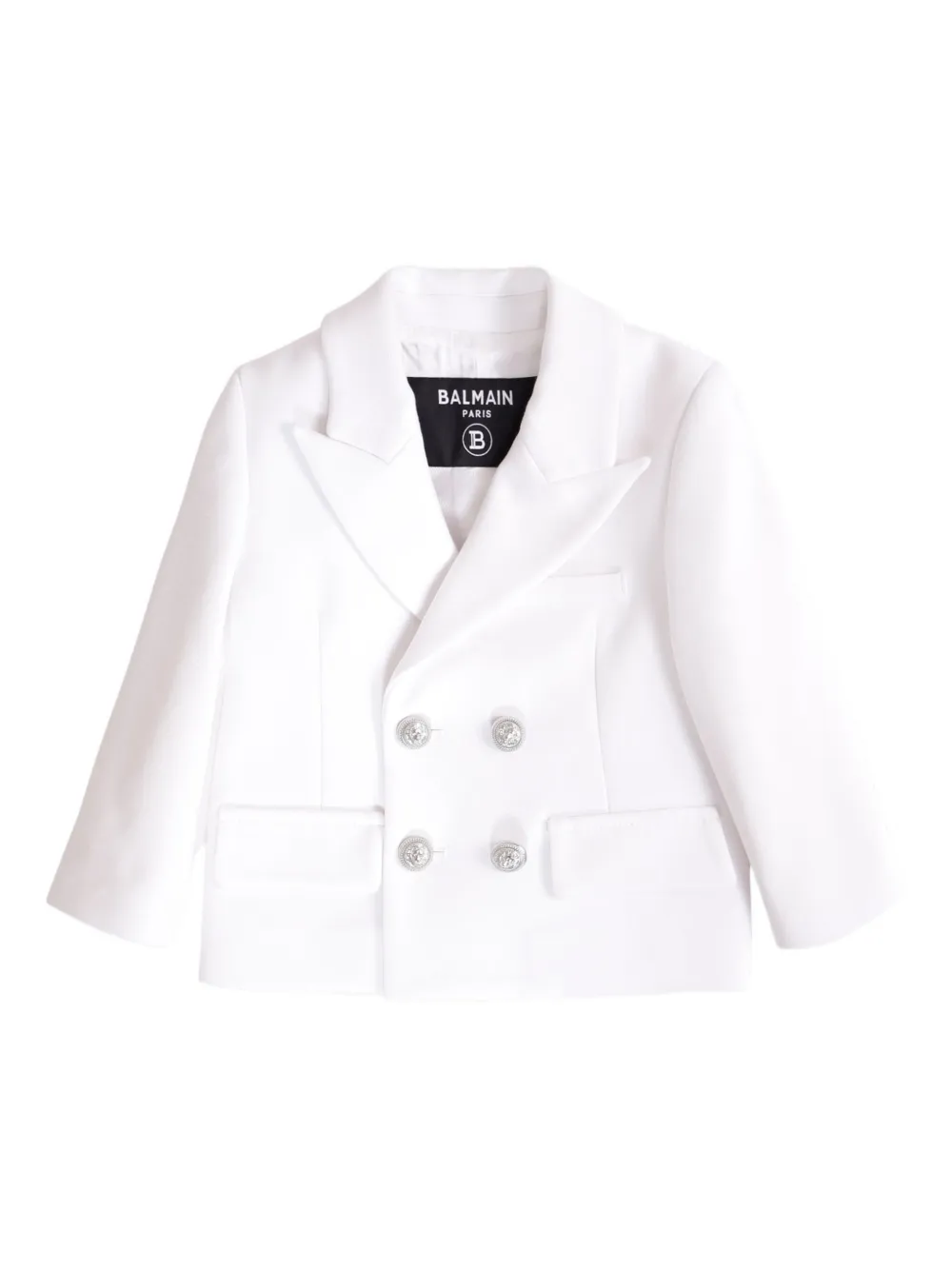 Balmain Kids Blazer met dubbele rij knopen Wit