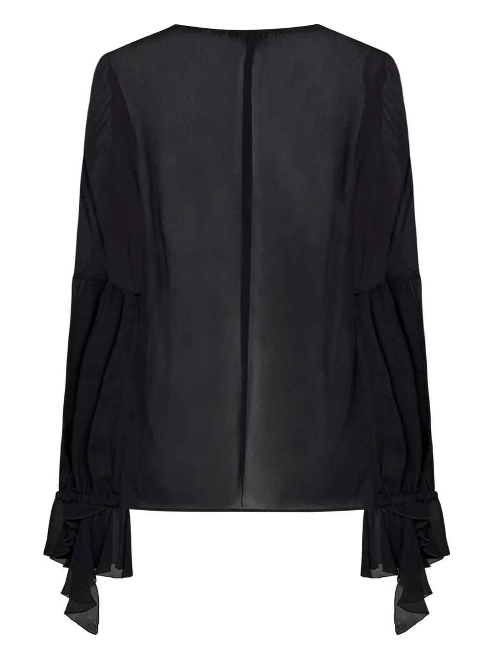 PINKO ruched-front blouse - Zwart