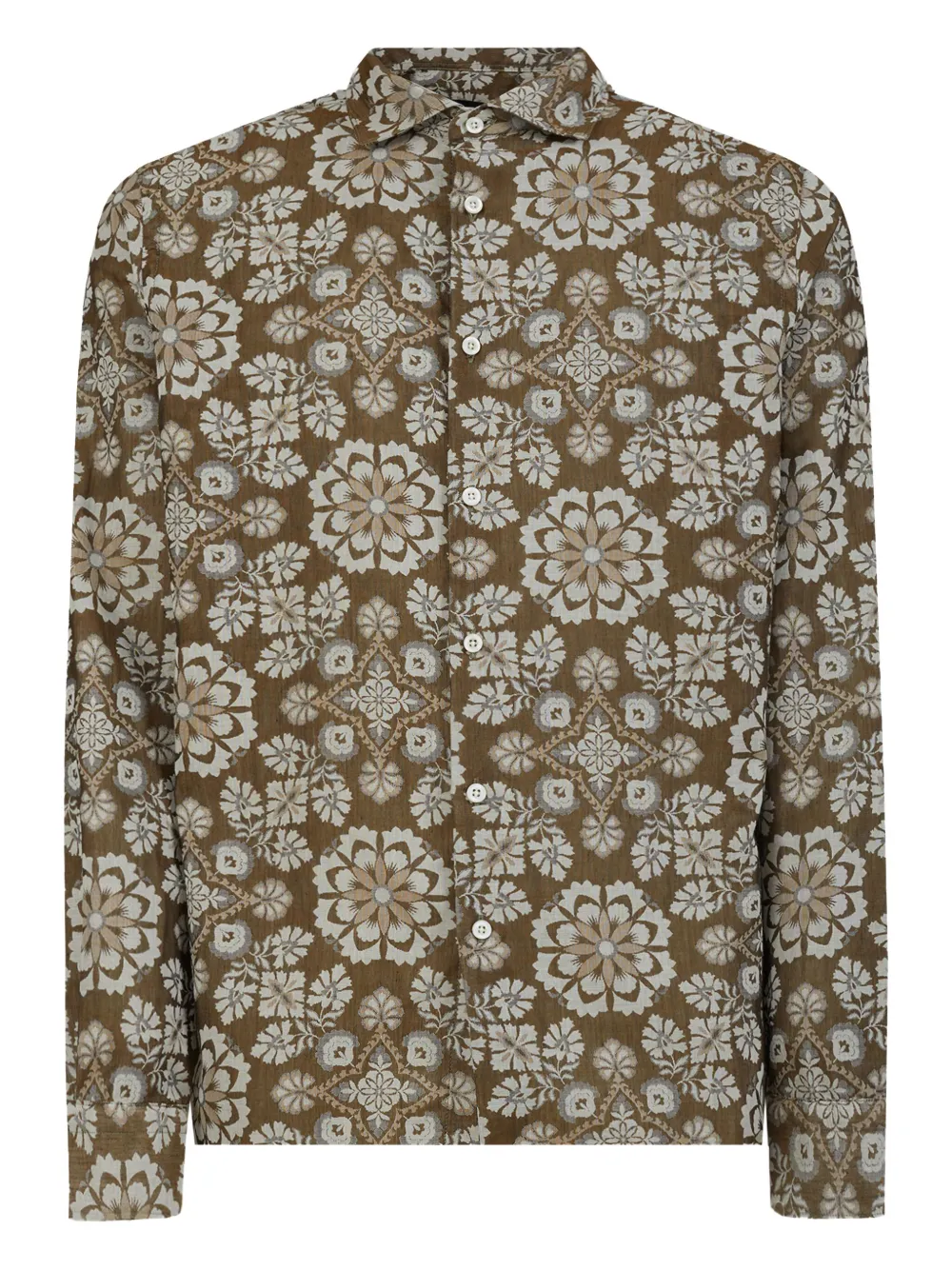 GAZZARRINI X MICHELE FRANZESE floral-print button-up shirt | Neutrals | Image 1
