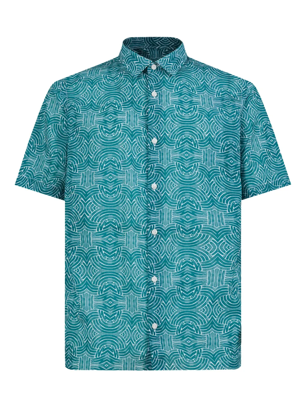 GAZZARRINI X MICHELE FRANZESE short-sleeved patterned shirt | Blue | Image 1