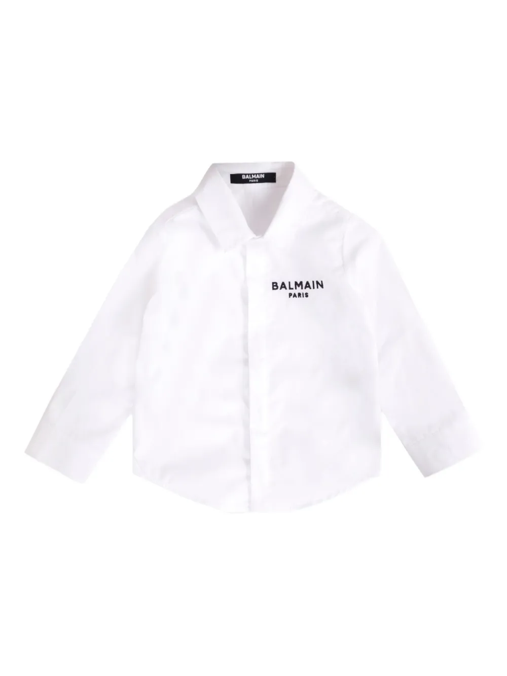 Balmain Kids Shirt met geborduurd logo Wit