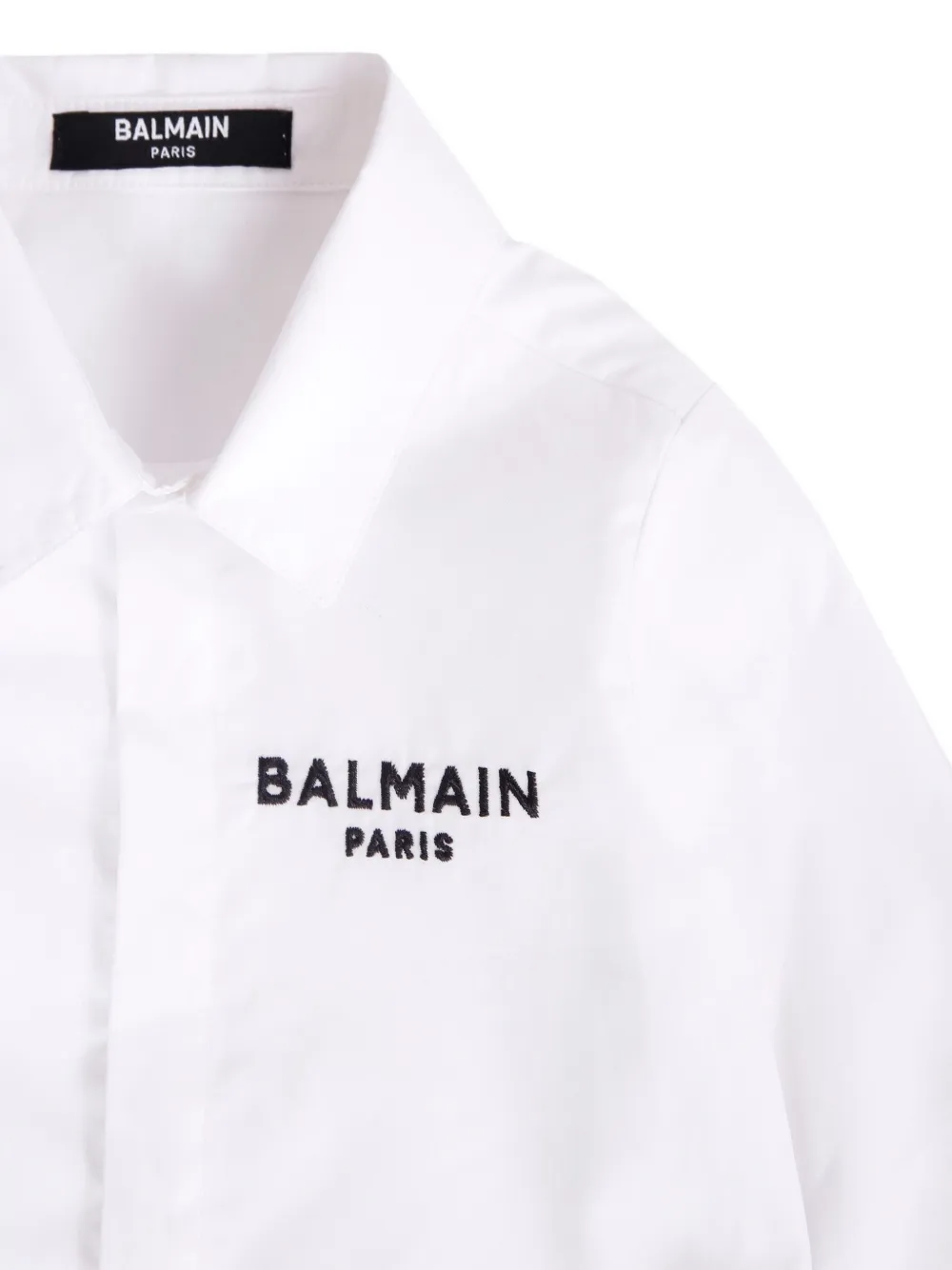 Balmain Kids Shirt met geborduurd logo Wit