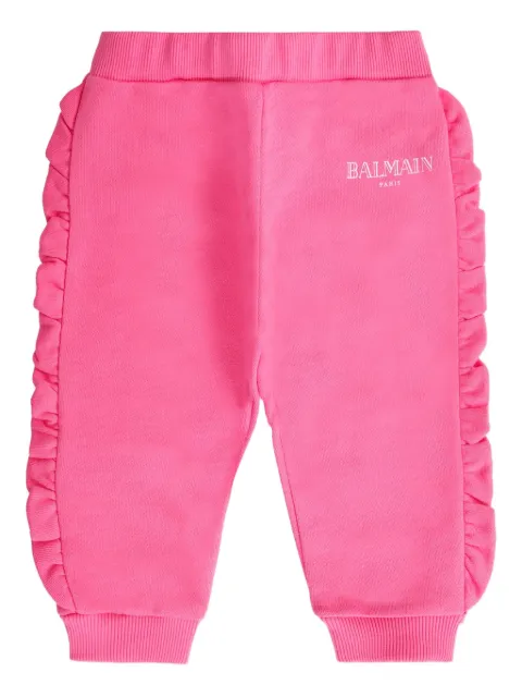 Balmain Kids ruffled track pants