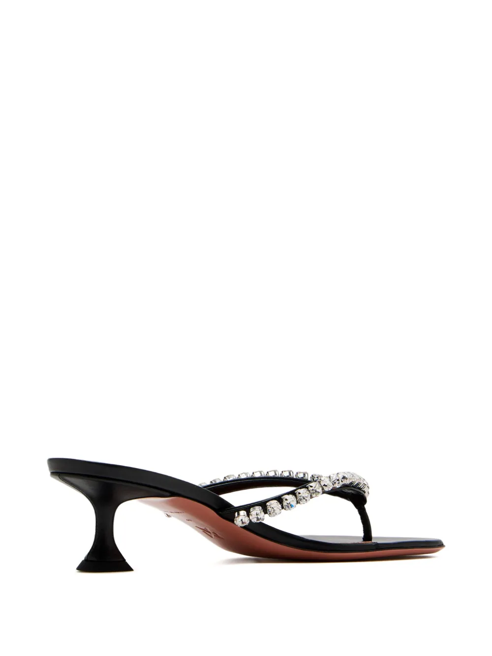 Amina Muaddi 45 mm sandalen verfraaid met stras Zwart