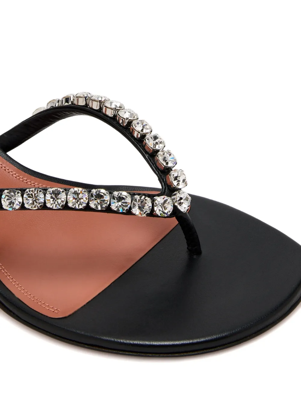 Amina Muaddi 45 mm sandalen verfraaid met stras Zwart