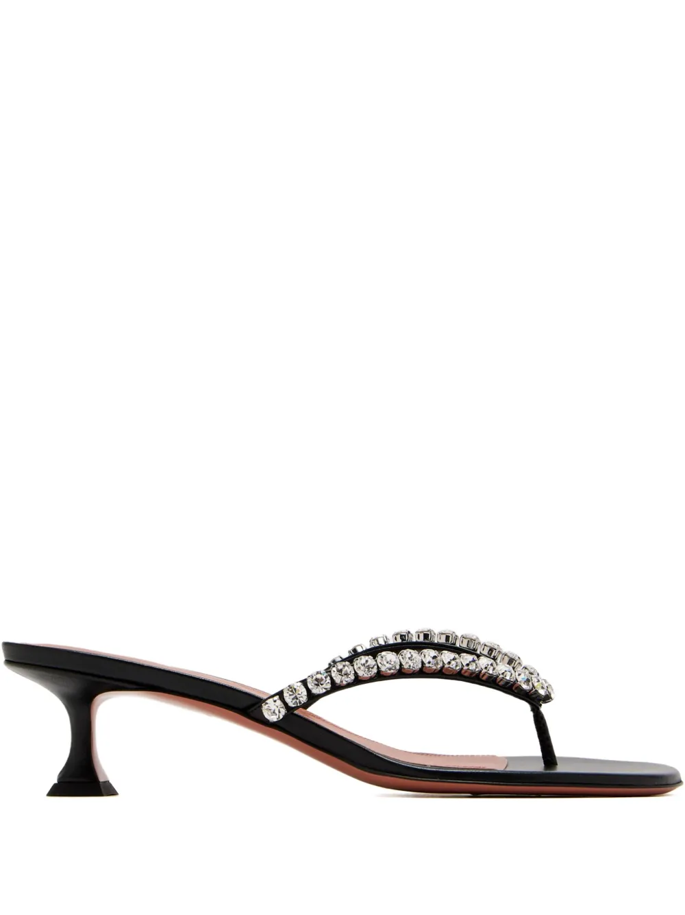 Amina Muaddi 45 mm sandalen verfraaid met stras Zwart