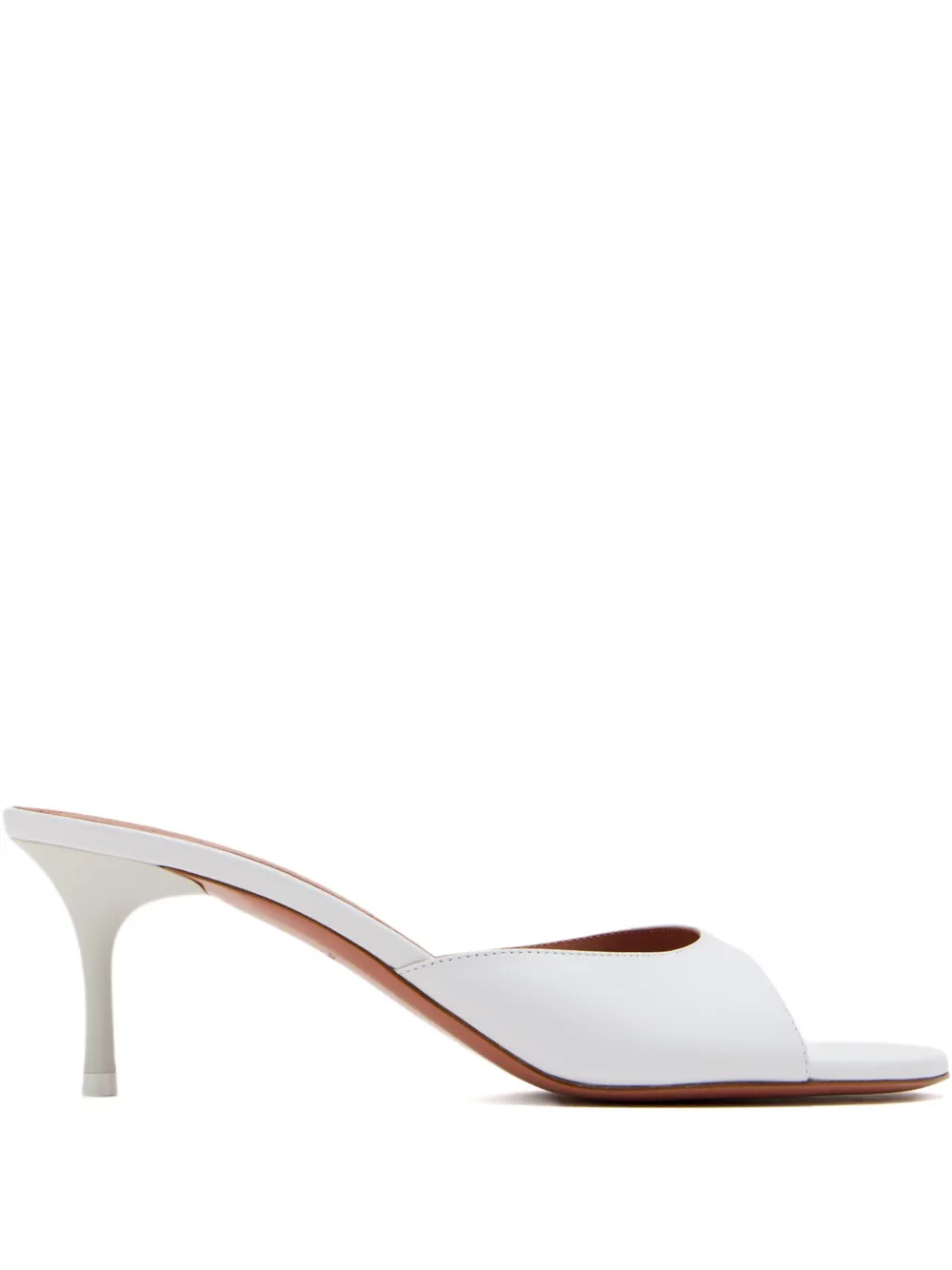 Amina Muaddi 60mm open-toe heeled sandals White