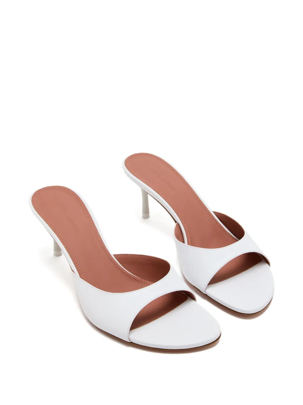 Amina Muaddi 60mm open-toe heeled sandals White