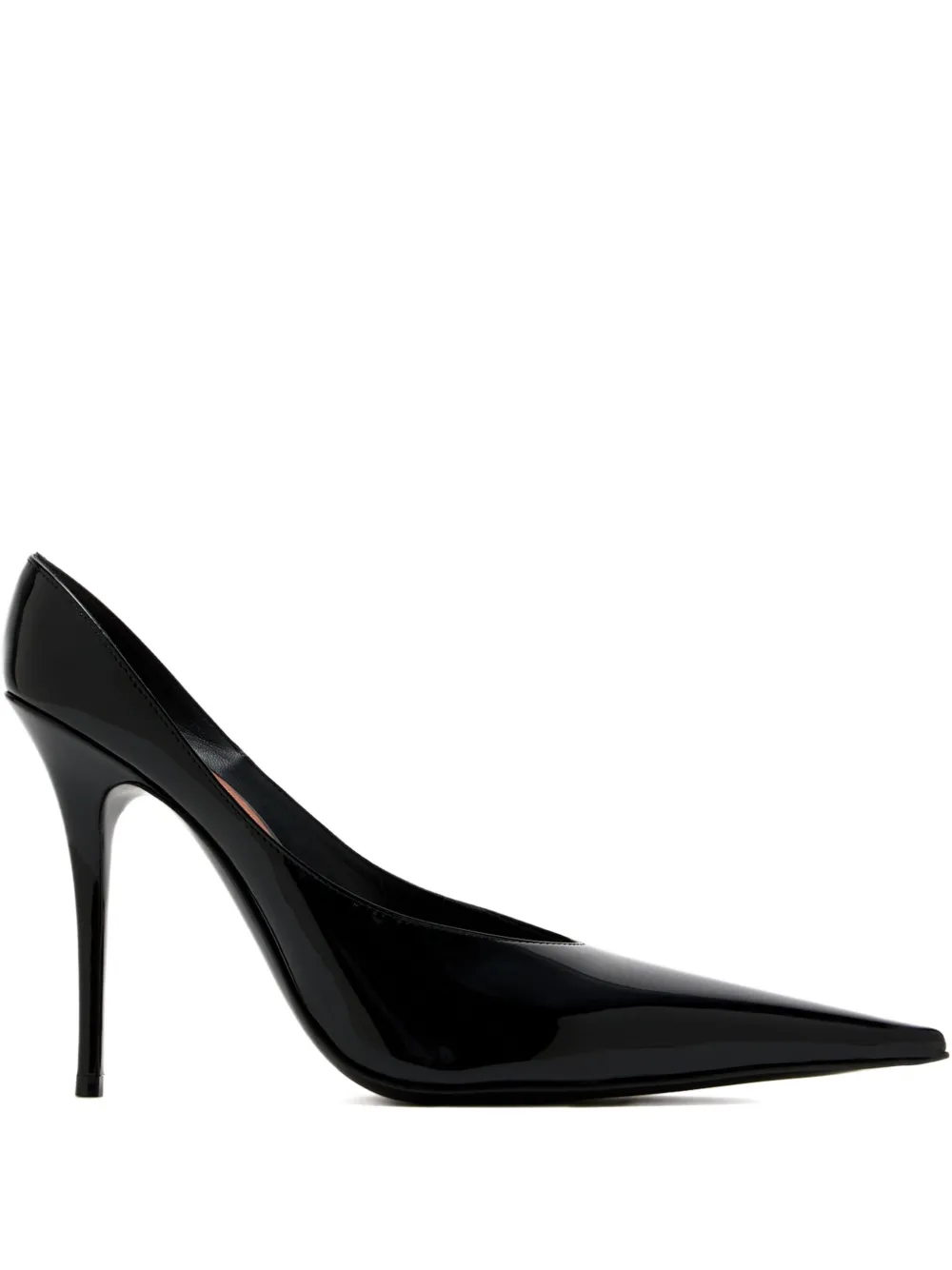 Amina Muaddi 105mm leather pumps Black