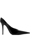 Amina Muaddi 105mm leather pumps - Black